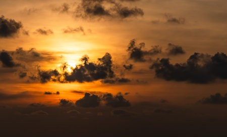 dramatic sunrise at dawnの写真素材