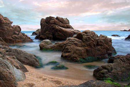 Beach in Costa Bravaの写真素材