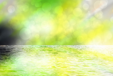 water with bokeh effectの写真素材