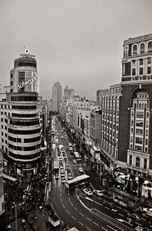 General view of the city of Madrid in Spainのeditorial素材