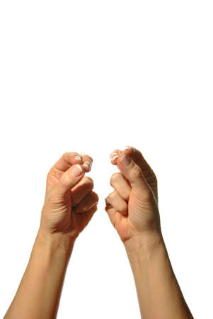 mudra hands poses on white backgroundの写真素材