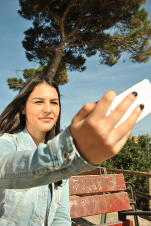 selfies becoming friends with your phone in a quiet place