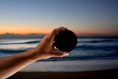 Neutral density filter for use in landscape photographyの写真素材