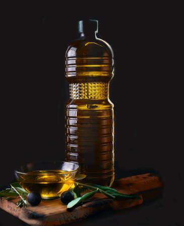 bottle of oil of olive, typical of Spainの写真素材