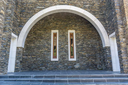 Basilica of Meritxell, located in Andorra, a country located in the Pyreneesの写真素材
