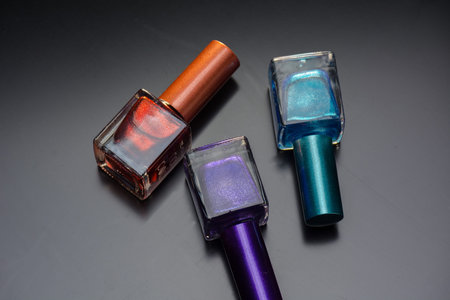 Elements makeup of women, composed of Nail Polish, brushes and powders for the face