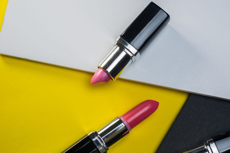 Several lipstick in different colors with special lightingの写真素材