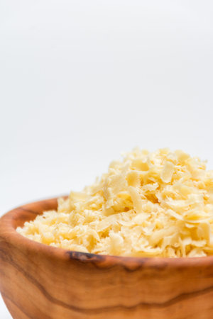 SOAP in a bowl of wood flakes. This SOAP is handmade, made with olive oil and special essences