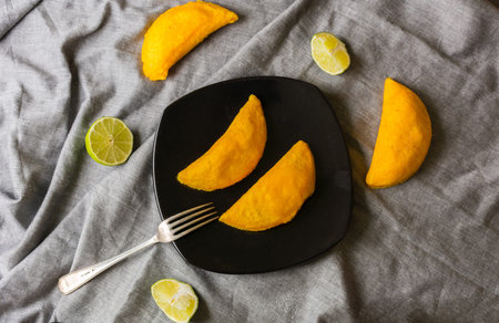 Colombian empanadas, made of meat and fried in oil. Typical dish of South America