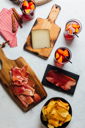 Pictures of typical Spanish food snacksの写真素材