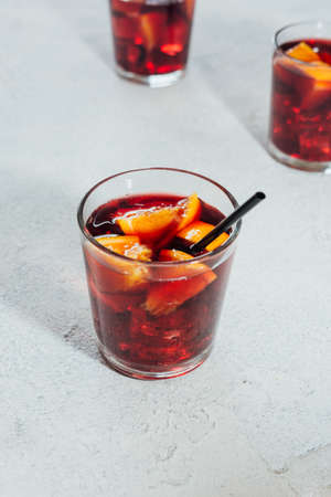 Pictures of typical Spanish food snacks (tapas). Composed of Sangria, iberian ham, manchego cheese and olivesの写真素材