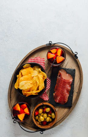 Pictures of typical Spanish food snacksの写真素材