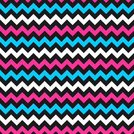 Zigzag colorful pattern - vector seamless wrapping background.のイラスト素材