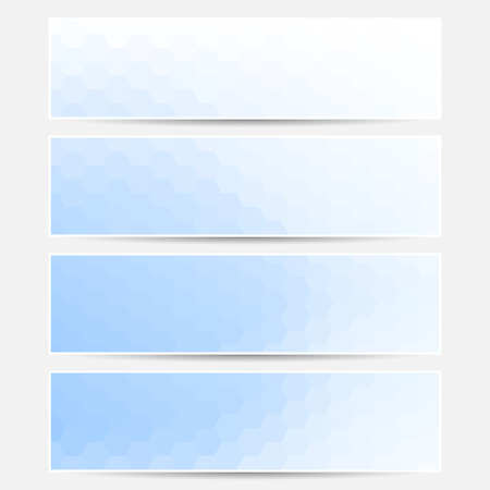 Vector banner set. Does not contain gradient and transparency.のイラスト素材