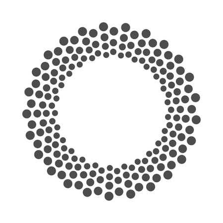 Abstract dotted shape.Vector design element Gray and white texture.のイラスト素材