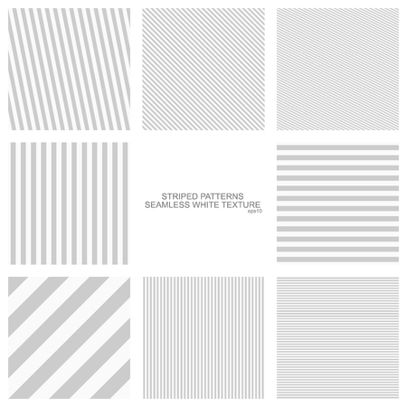 Simple striped patterns, a seamless vector collection.のイラスト素材
