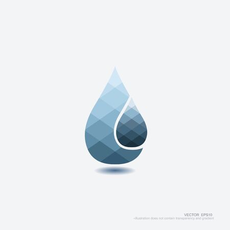Abstract geometric icon. Blue shapes - vector design elementのイラスト素材