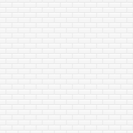 Brick wall white texture - seamless vector background.