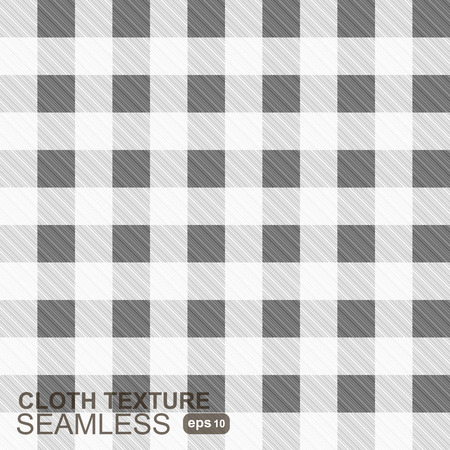 Cloth texture -seamless pattern.  Black and white texture.のイラスト素材