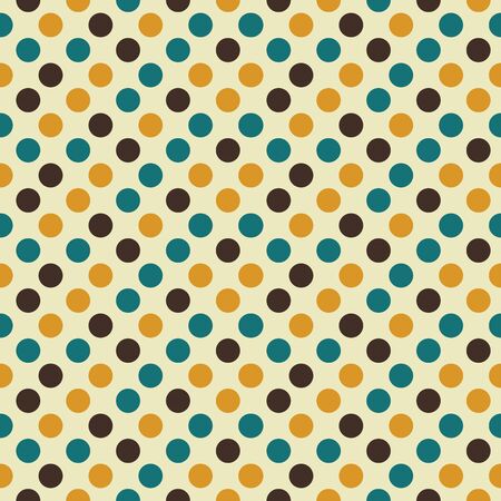Retro seamless pattern with dots. Color background.のイラスト素材