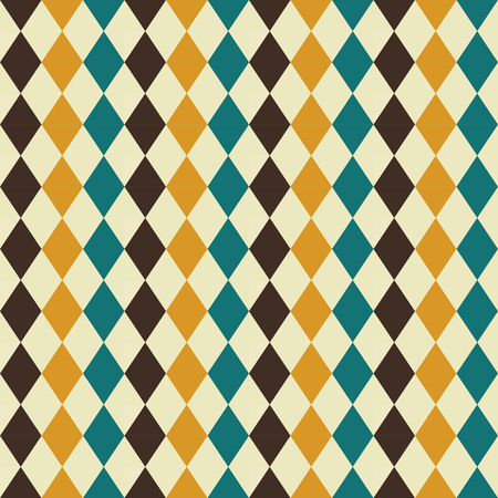 Retro seamless geometric pattern. Color ttile textureのイラスト素材