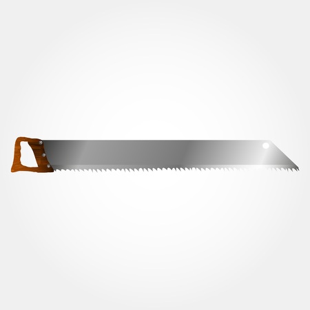Vector Illustration of wood saws. Realistic instrumentのイラスト素材