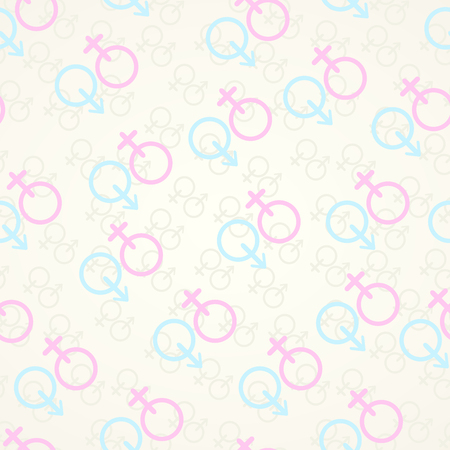 Gender seamless background. Vector illustration for your design.のイラスト素材