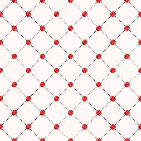 Seamless pattern with rose flowers.のイラスト素材