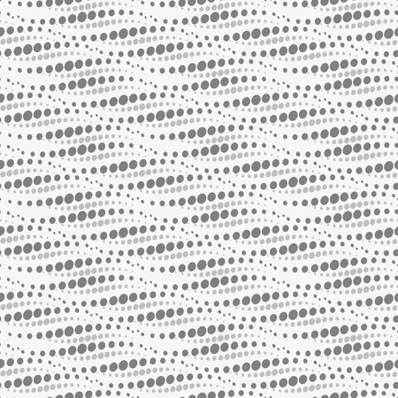 Wavy repeating dots pattern - seamless. Vector illustration.のイラスト素材