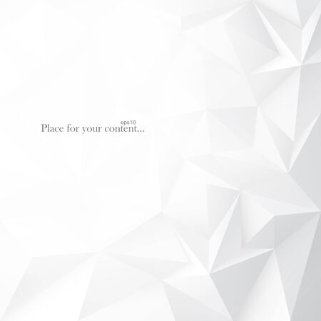 Geometric abstract light background. White 3d shapes.の写真素材