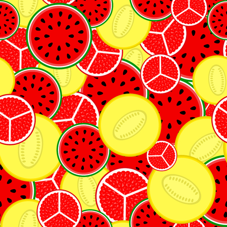 Vector pattern of bright fruits.のイラスト素材