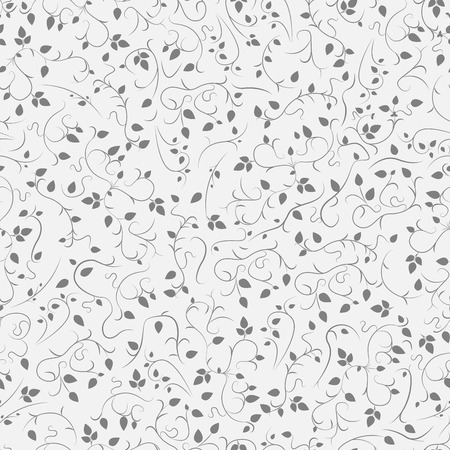 Curly ornamental seamless pattern. Floral background.のイラスト素材