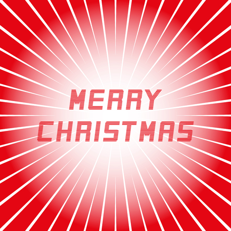 Winter holiday red striped background. Merry Christmas creative vector card, also you can use like poster, postcard, banner or any type of decoration for your design.のイラスト素材