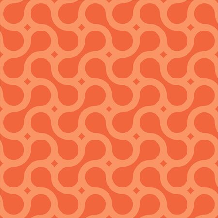 Vector seamless geometric pattern - modern orange stylish texture with creative shapes. Simple graphic design - abstract endless bright background.のイラスト素材