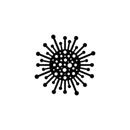 Virus icon - cartoon design. Vector bacteria symbol. Simple cell sign. Coronavirus, covid - 19 artのイラスト素材