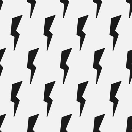Vector cartoon seamless pattern with flash lightning print. Abstract repeatable thunderbolt backgroundのイラスト素材