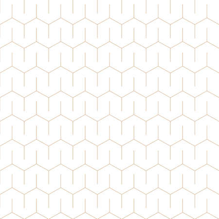 Vector seamless geometric minimalistic pattern. Luxury trendy background. Creative linear gold texture.のイラスト素材