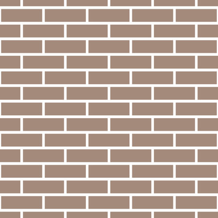 Brick wall seamless pattern. Simple endless background. Brown geometric repeatable designのイラスト素材