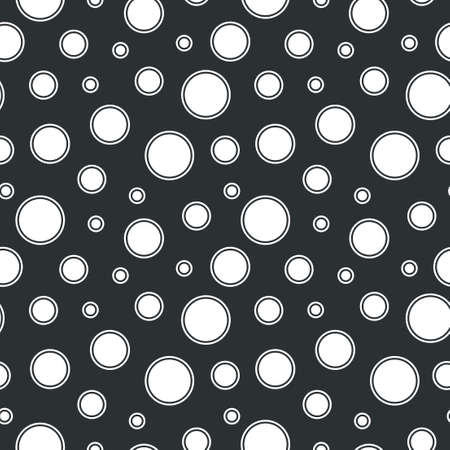 Vector seamless dotted pattern - black and white design. Simple repeatable minimalist background. Textile printのイラスト素材