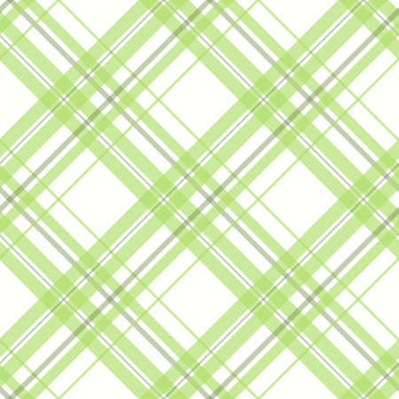 Vector seamless textile pattern - delicate geometric design. Trendy green fabric background. Endless striped textureのイラスト素材