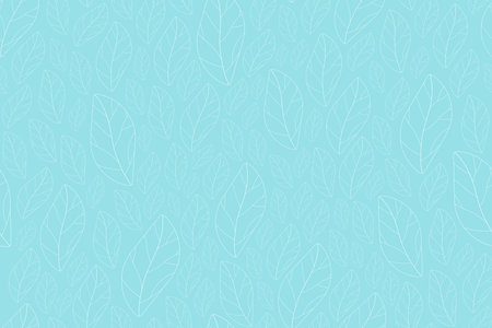 Vector seamless leaves background - delicate mosaic design. Hand drawn decorative endless pattern
