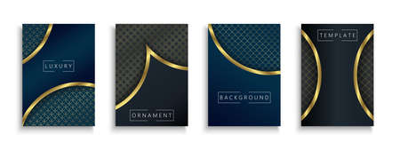 Set of vector luxury covers, posters, brochures, banners, flyers, templates, backgrounds and etc. Elegant ornamental cards for your design and ideasのイラスト素材