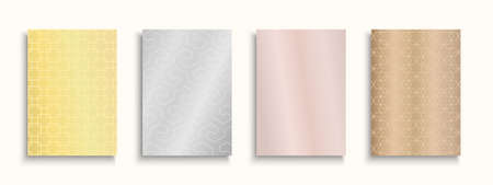 Collection of ornamental colorful gradient covers, templates, backgrounds, placards, brochures, banners, flyers and etc. Elegant ornate posters. Fashion trendy designのイラスト素材