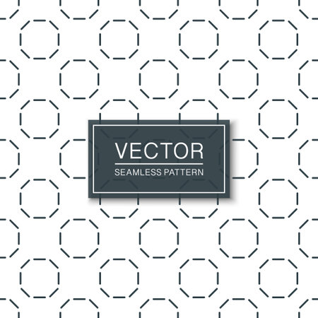 Vector seamless circles pattern. Black and white endless striped texture. Repeatable minimalistic backgroundのイラスト素材