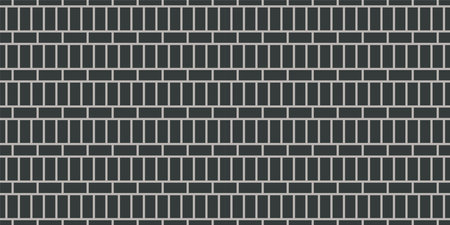 Brick wall seamless pattern. Architecture construction background. Black geometric repeatable brickwork textureのイラスト素材