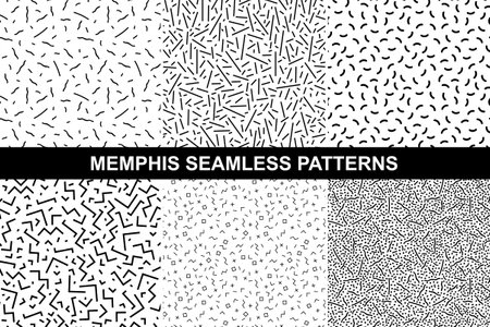 Collection of memphis patterns - seamless.のイラスト素材