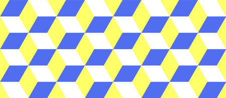 Bright seamless geometric pattern. Color cubes repeatable background. Decorative 3d vibrant textile printのイラスト素材