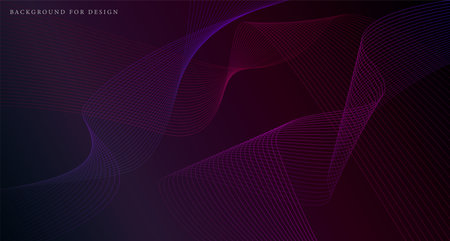 Abstract color minimalistic striped background with gradient. Modern futuristic concept with infinity wavy lines. Technology digital designのイラスト素材