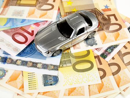 Car on Banknotesの写真素材