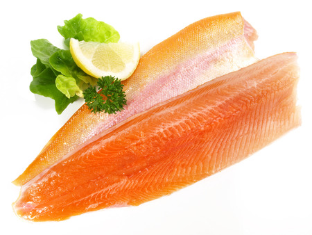 Fresh Fish - Salmon, Trout goldenの写真素材